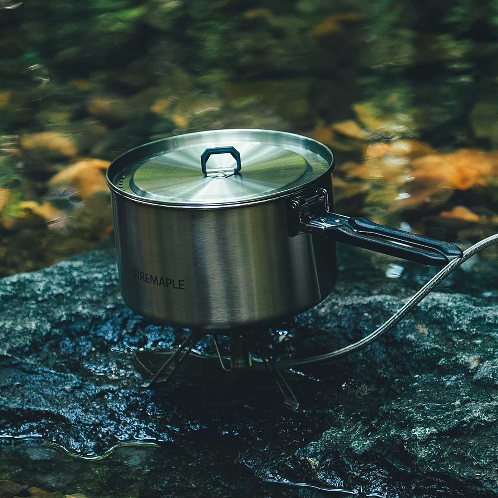 FIREMAPLE - ANTARCTI STAINLESS STEEL POT 1.5L / 0.8L  BPA-FREE COOKWARE HIKING PICNIC CAMPING