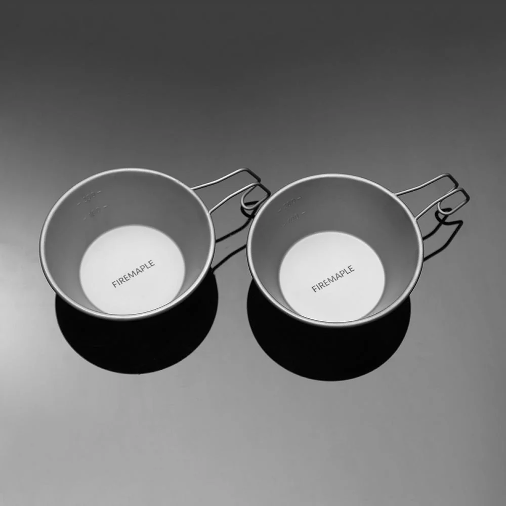 FIREMAPLE- ANTARCTI SIERRA CUP 300ML SET OF 2 STAINLESS STEEL LIGHTWEIGHT OUTDOOR HIKING BACKPACKING
