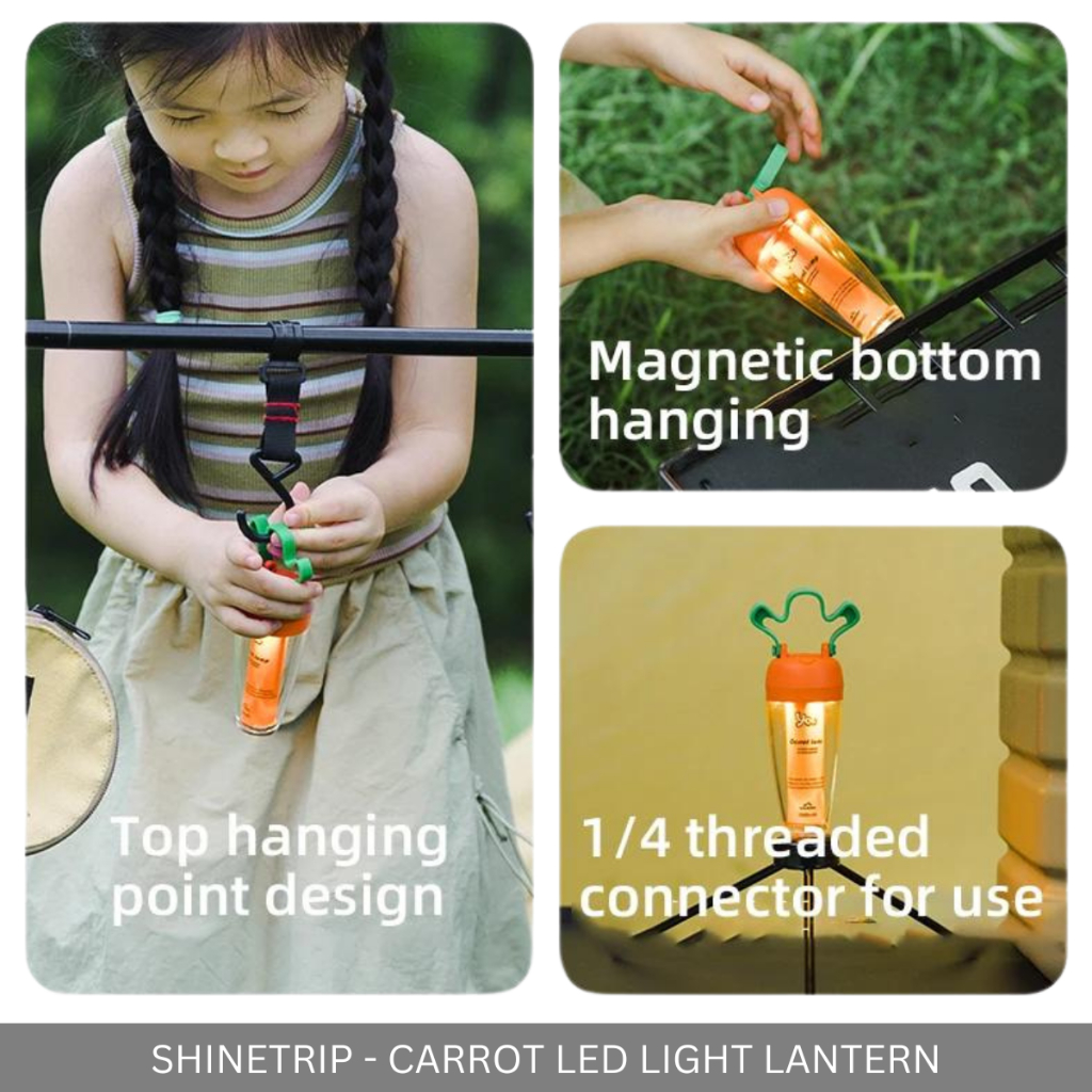 SHINETRIP - CARROT AMBIENT LIGHT 2000 mAh OUTDOOR HANGING CLIP LED LANTERN WITH MAGNET RADISH