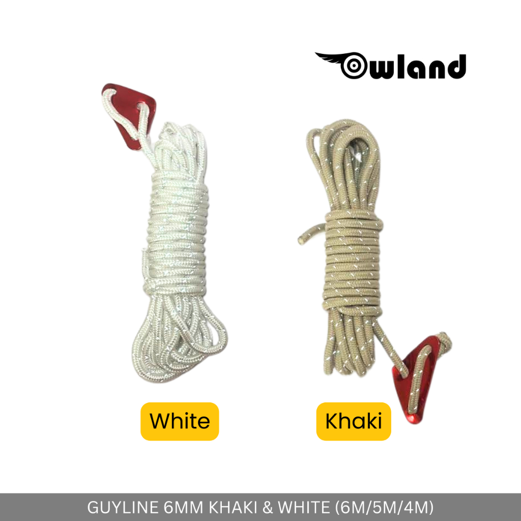 Owland 6 mm paracord guyline rope with triangle stopper