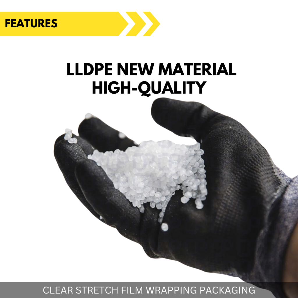 2.2KG CLEAR STRETCH FILM TRANSPARENT WRAPPING PLASTIC PACKAGING WAREHOUSE PARCEL BOX