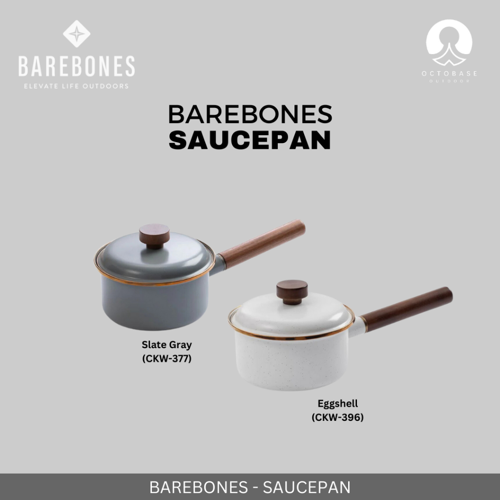 BAREBONES ENAMEL SAUCEPAN 