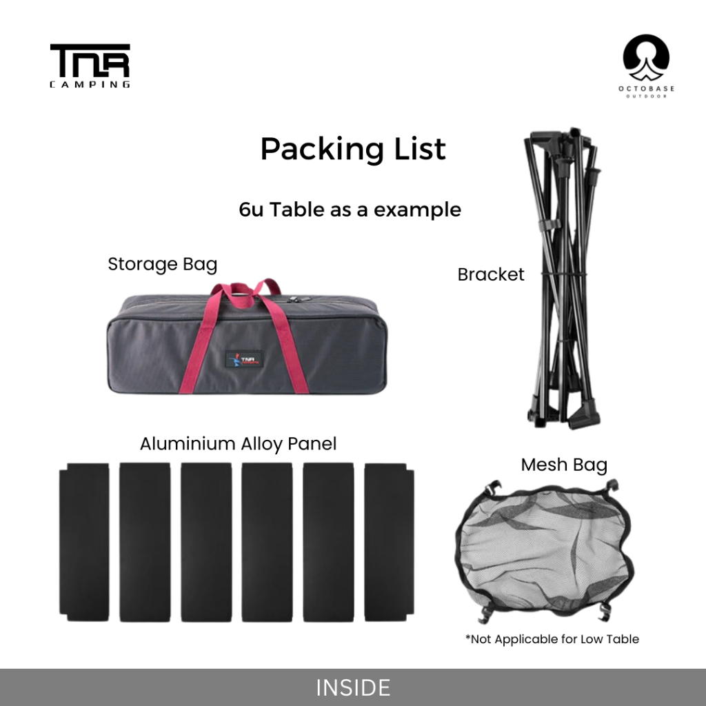 TNR CAMPING -  TABLE ALUMINIUM COMBINATION TABLE
