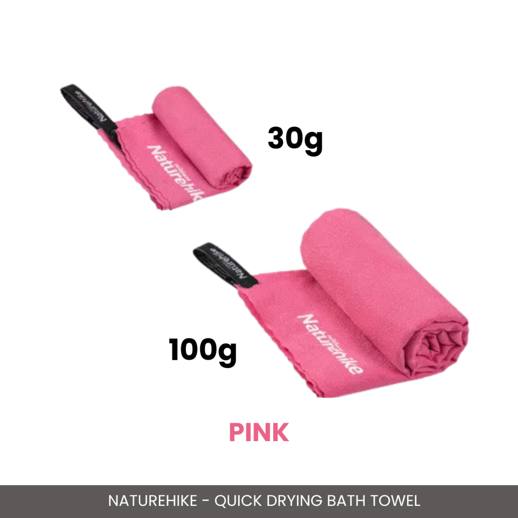 NATUREHIKE - QUICK DRY TOWEL MJ01 MJ02 PORTABLE ULTRA LIGHT CAMPING TRAVEL SPORT TOWEL