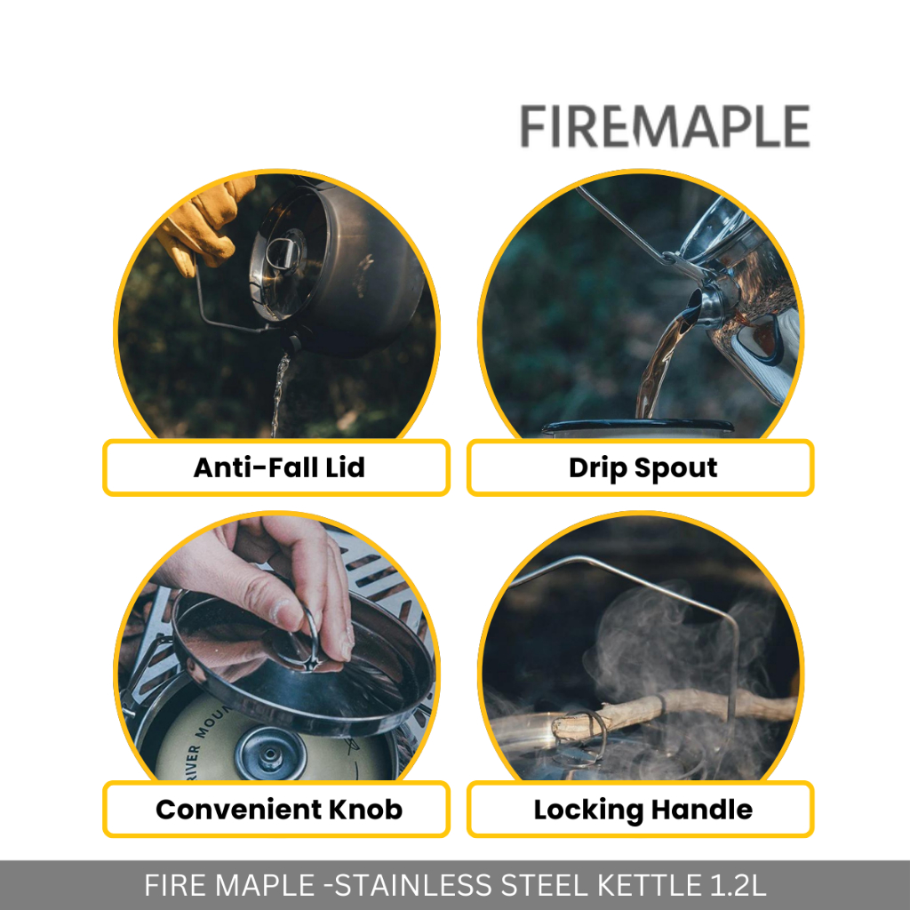 FIREMAPLE Antarcti Stainless Steel Kettle 1.2L