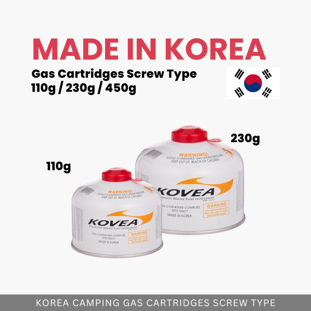 FROM KOREA KOVEA & MAX CAMPING PROPANE BUTANE GAS CARTRIDGES SCREW TYPE OUTDOOR CAMPING PICNIC