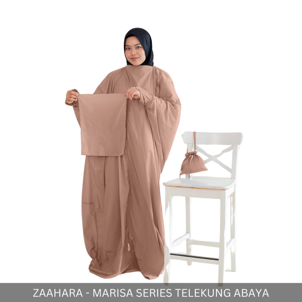 ZAAHARA On The Go Prayerwear 1 P THE GO PRAYERWEAR 1 PIECE TELEKUNG TRAVEL MARISA ABAYA SEJADAH RINGAN WATER RESISTANT