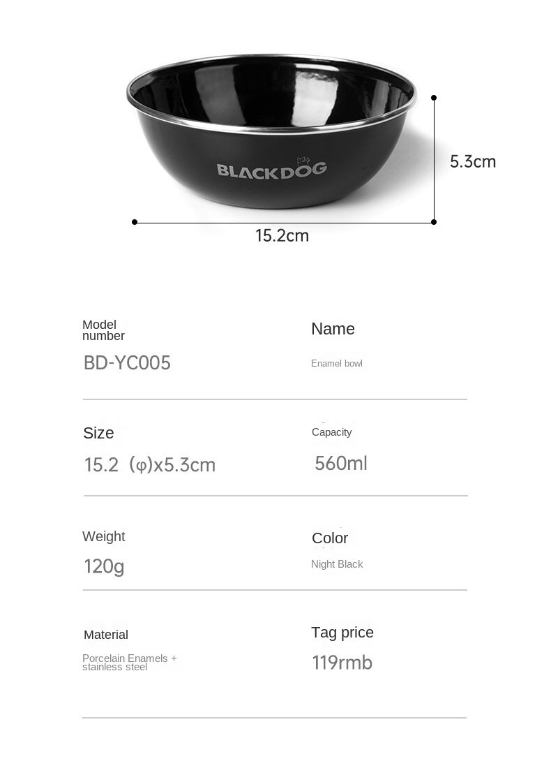 BLACKDOG Enamel Tableware