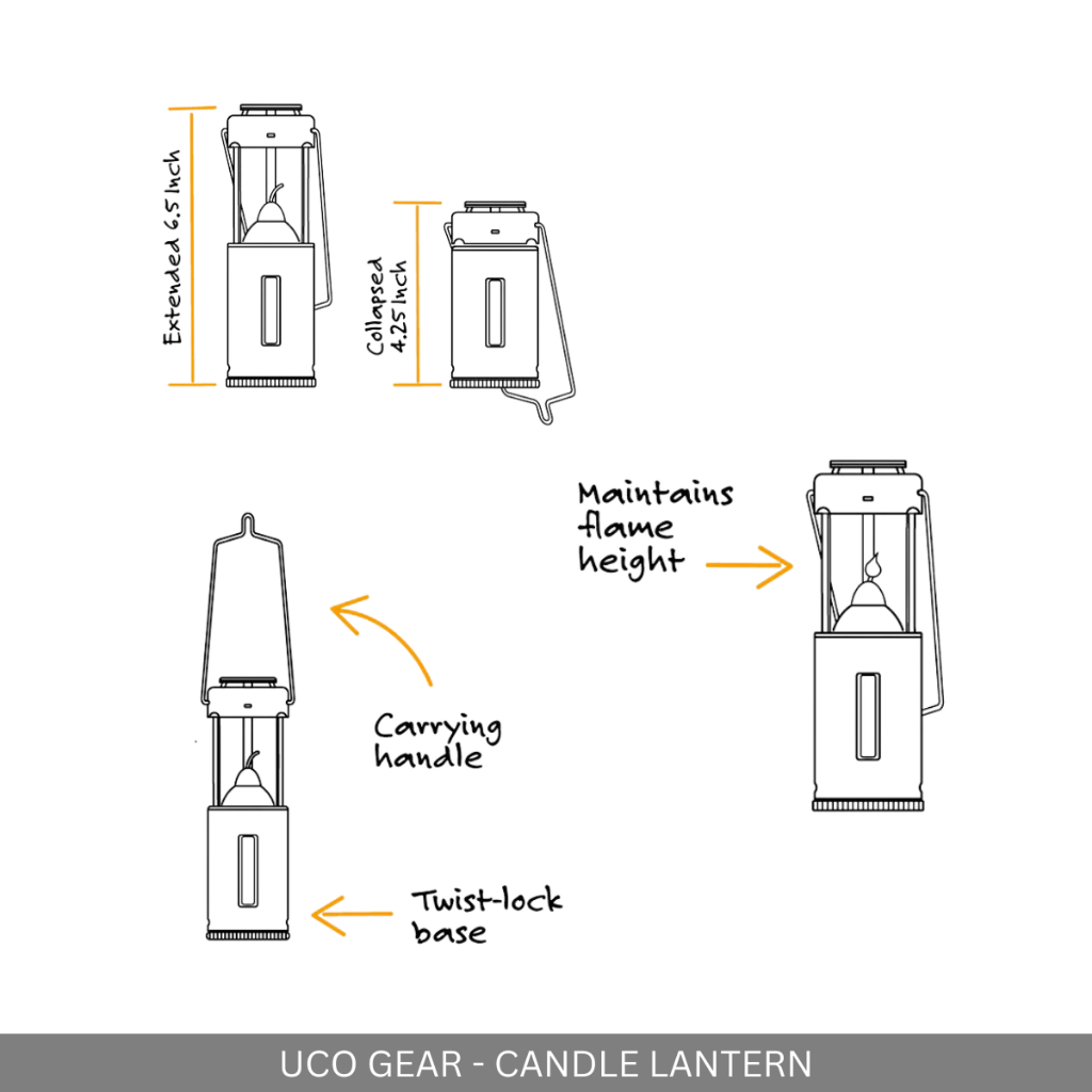 UCO GEAR ORIGINAL CANDLE LANTERN KIT 