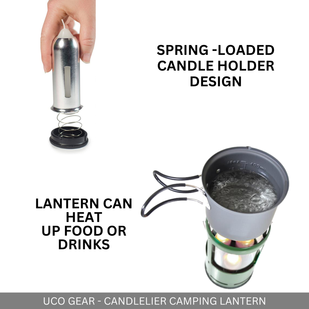 UCO GEAR CANDLELIER PAINTED 3 CANDLE LANTERN 