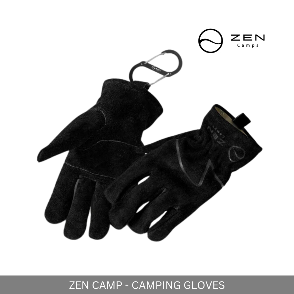 ZEN CAMPS - CAMPING COW LEATHER GLOVES PROTECTION DURABLE FOR INDOOR OUTDOOR