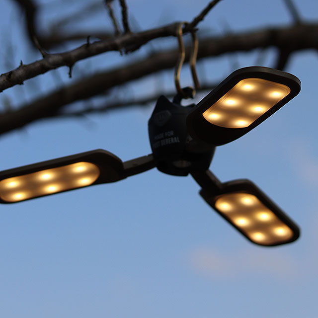 POST GENERAL Tri-Panel Solar Charged LED Light