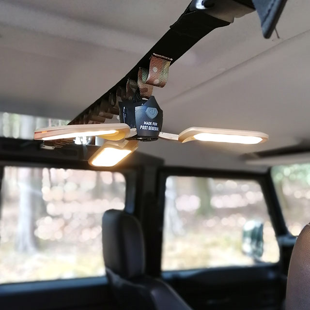 POST GENERAL Tri-Panel Solar Charged LED Light