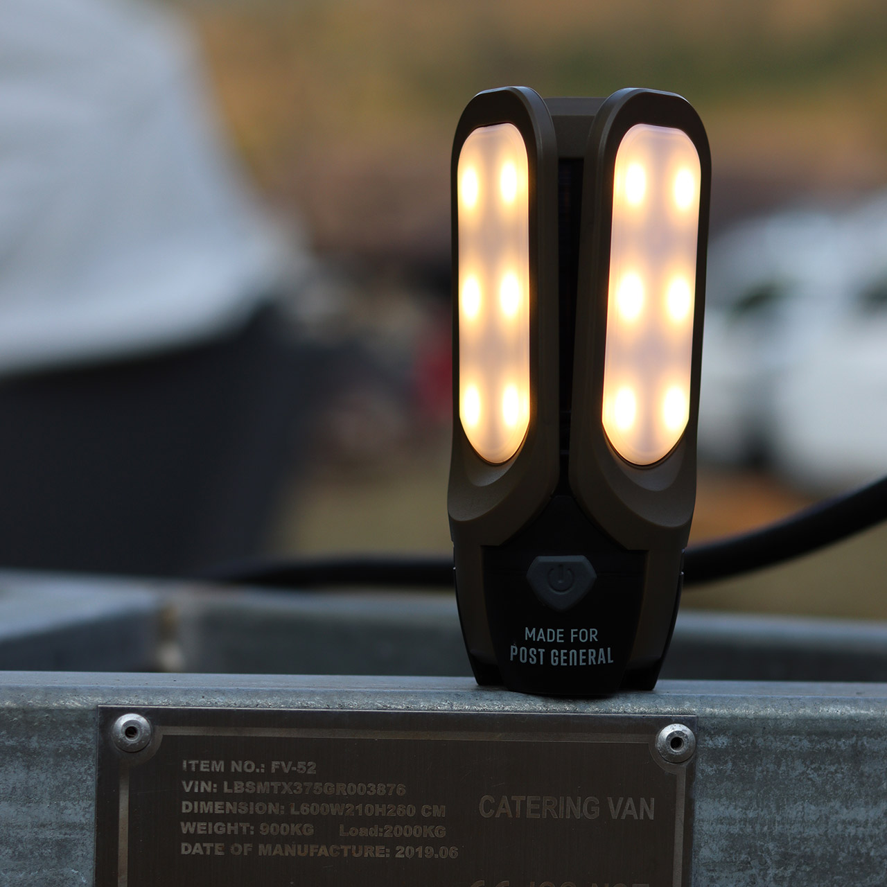 POST GENERAL Tri-Panel Solar Charged LED Light