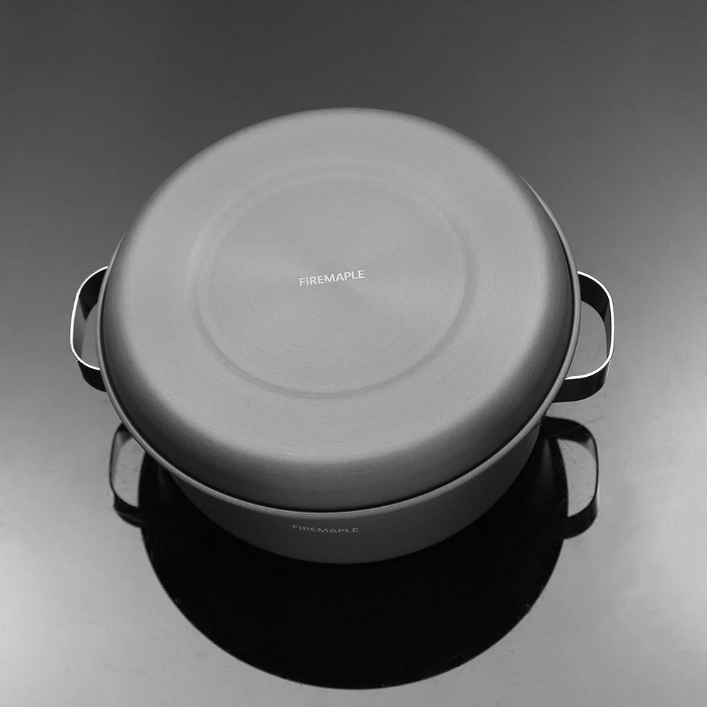 FIREMAPLE -5 IN 1 GOURMET CAMPING COOKWARE SET LIGHTWEIGHT POT BOWL PLATE LID OUTDOOR PICNIC