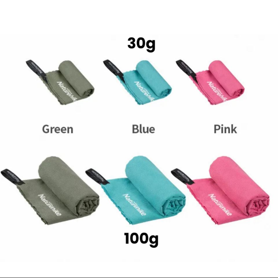 NATUREHIKE - QUICK DRY TOWEL MJ01 MJ02 PORTABLE ULTRA LIGHT CAMPING TRAVEL SPORT TOWEL