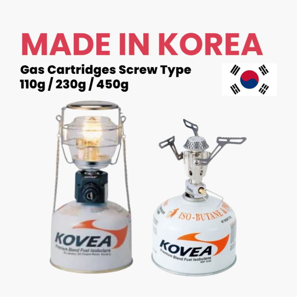 FROM KOREA KOVEA & MAX CAMPING PROPANE BUTANE GAS CARTRIDGES SCREW TYPE OUTDOOR CAMPING PICNIC