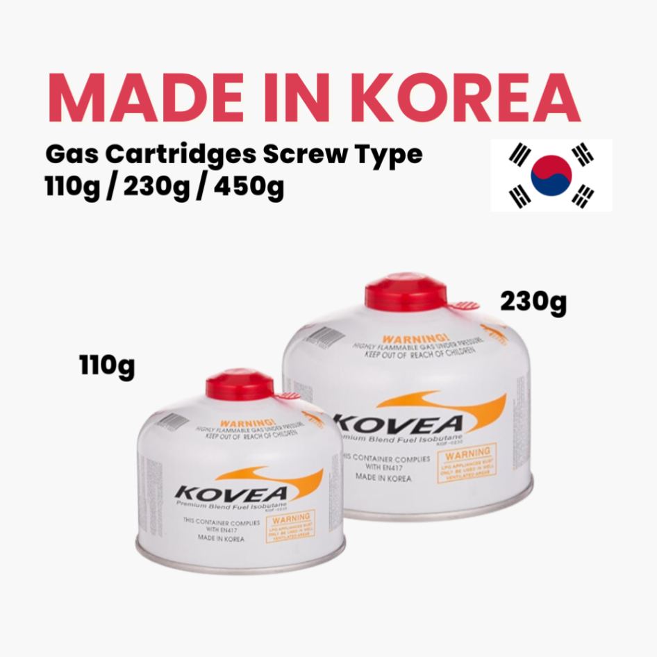 FROM KOREA KOVEA & MAX CAMPING PROPANE BUTANE GAS CARTRIDGES SCREW TYPE OUTDOOR CAMPING PICNIC