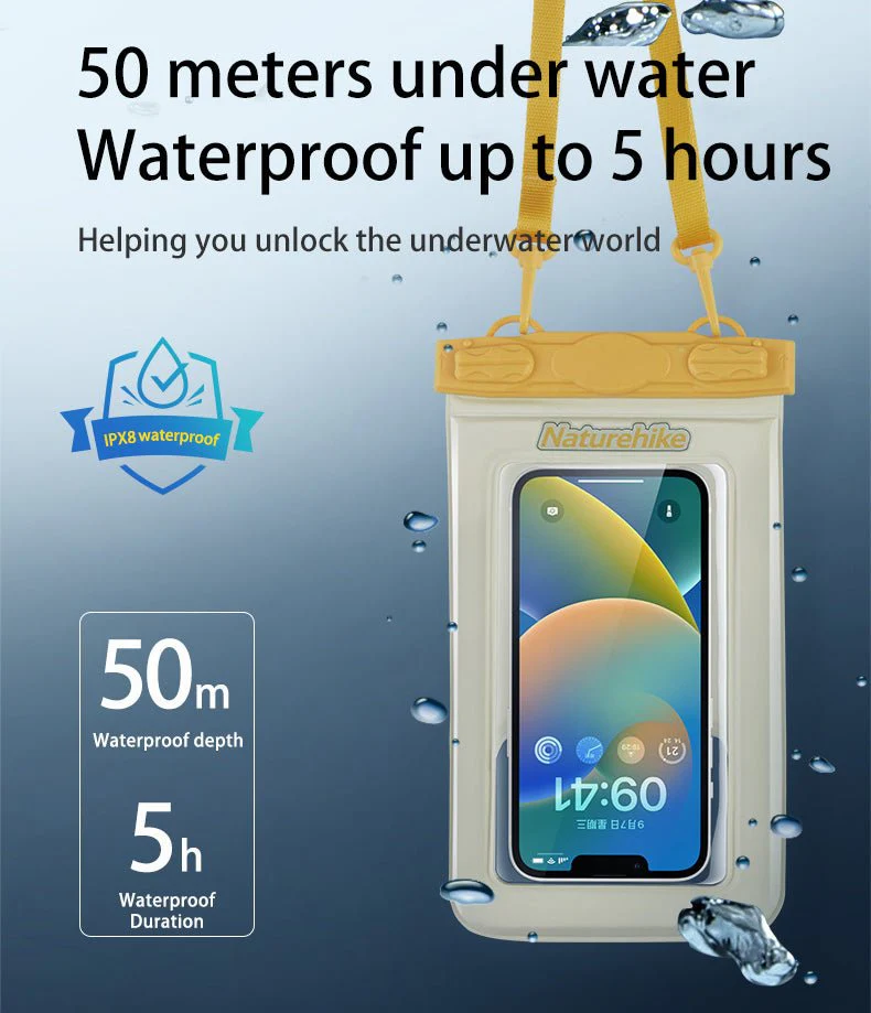 NATUREHIKE - WATERPROOF PHONE DRY BAG STORAGE CASE TOUCHSCREEN FLOATING SWIMMING DIVING CASE