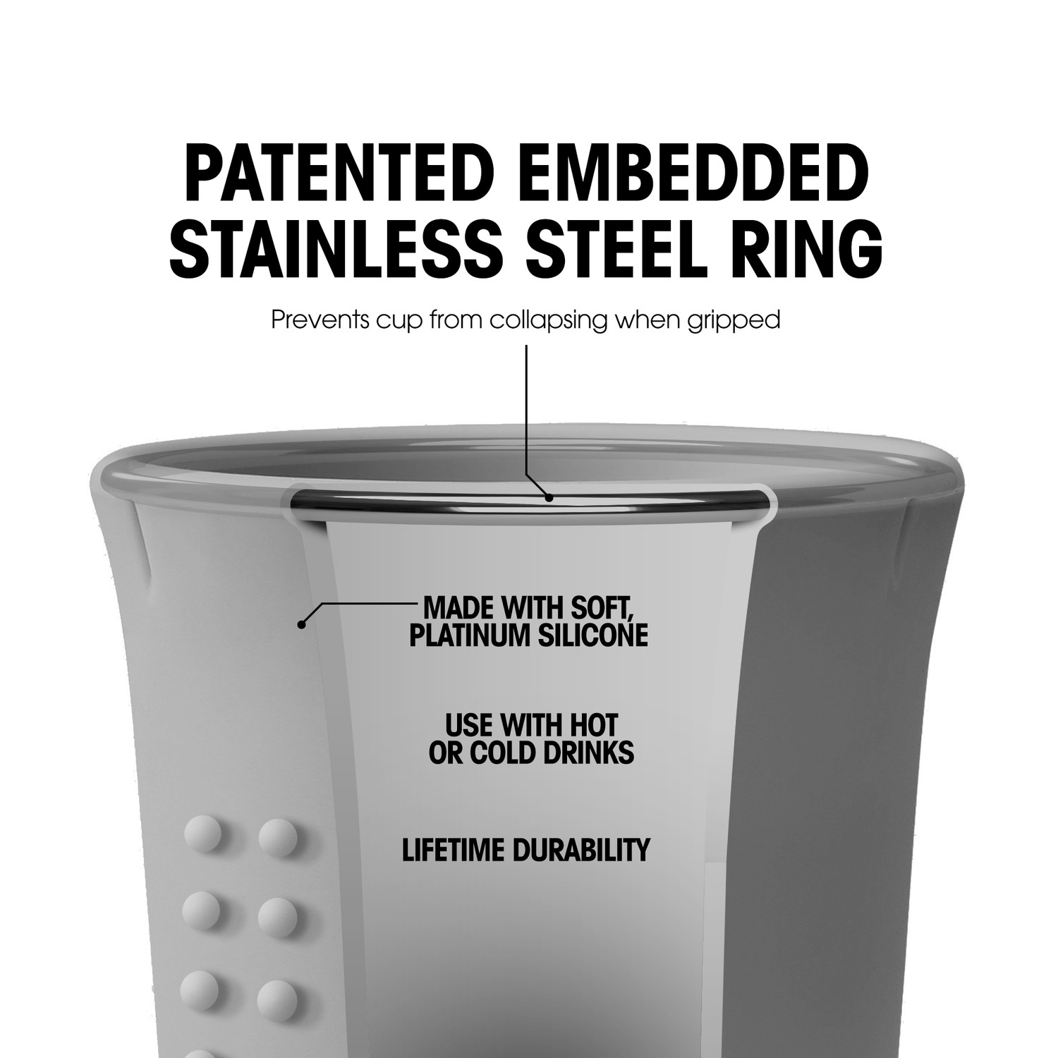 GOSILI - Reusable Silicone Straw Cup and Tumbler, 24oz