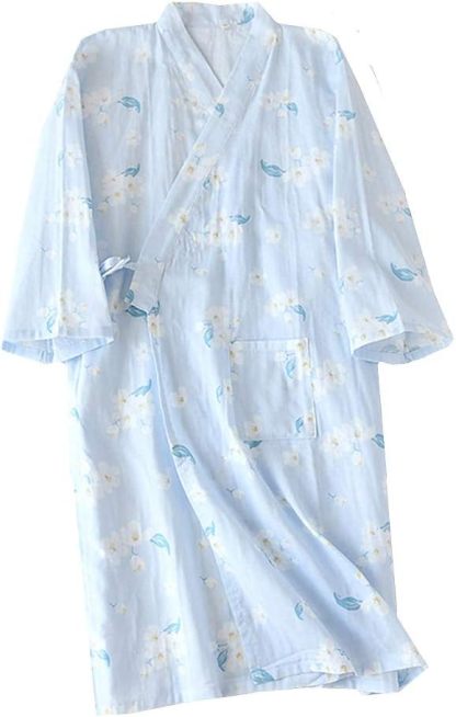 寝巻き レディース 浴衣 甚平 前開き 綿 和風 パジャマ 春 夏 秋 お風呂上り ねまき 女性 部屋着 旅館 婦人服 寝間着 花柄 果物柄 ルームウェア 家着 バスローブ ワンピース 化粧着 プレゼント
