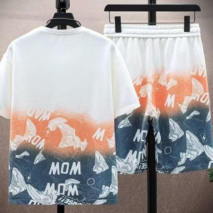 ジャージ 夏服メンズ 上下セット 半袖 上下2点セットプリントtシャツ メンズ 半袖 吸汗速乾 カジュアル 運動着 夏 部屋着ゆったり 軽量 おしゃれ 夏服男女兼用