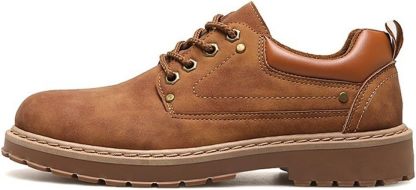  カジュアルシューズ メンズ ワークブーツ ローカット 防滑 レースアップ 24.5～27cm