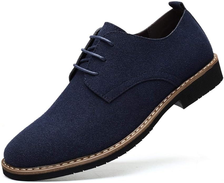 スエードシューズ メンズ カジュアルシューズ 革靴 スウェード ビジネスシューズ 紳士靴 プレーントゥ レースアップ 通勤 ブラック ブラウン ブルー