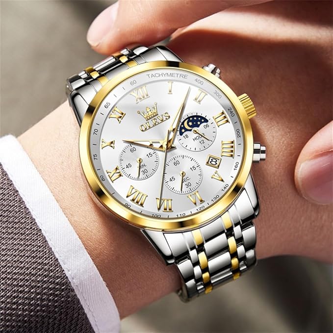 多機能 腕時計 メンズ ステンレスベルト クオーツ ビジネス クラシック 防水 日付 夜光 人気 おしゃれ