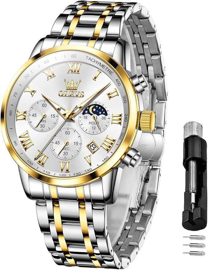 多機能 腕時計 メンズ ステンレスベルト クオーツ ビジネス クラシック 防水 日付 夜光 人気 おしゃれ