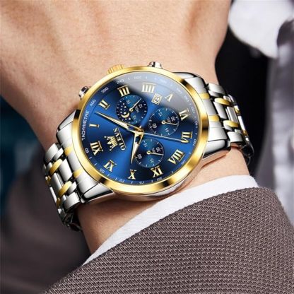 多機能 腕時計 メンズ ステンレスベルト クオーツ ビジネス クラシック 防水 日付 夜光 人気 おしゃれ 男性用 