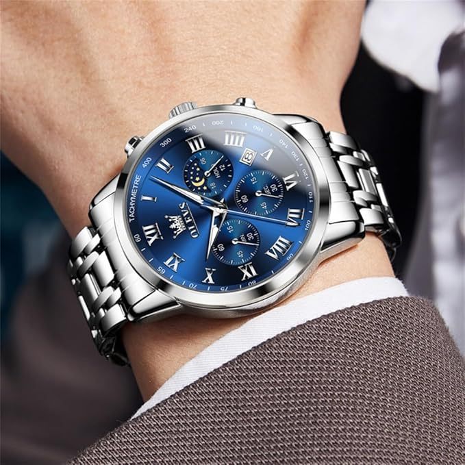 多機能 腕時計 メンズ ステンレスベルト クオーツ ビジネス クラシック 防水 日付 夜光 人気 おしゃれ 男性用 アナログ ファッション