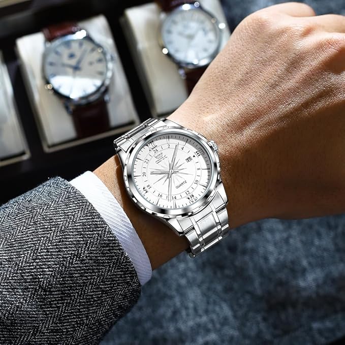 腕時計 メンズ クオーツシンプル おしゃれ腕時計 クラシック 時計メンズ ステンレス 日付 防水 夜光