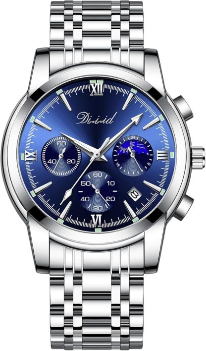 腕時計 メンズ クオーツクロノグラフウオッチ 人気 ビジネス 腕時計 おしゃれ 多機能時計 ステンレス 3気圧防水 日付 蓄光 