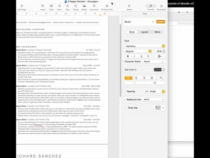  Resume Template For IT PROFESSIONAL ATS Friendly  Word, Pages, Google Docs,