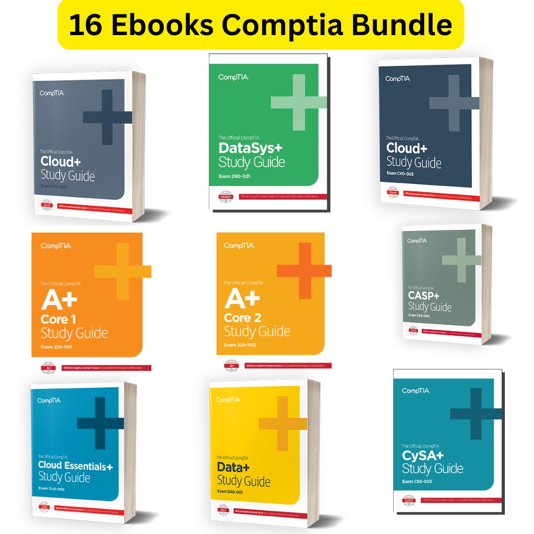 16 E-book CompTIA Study Guides Bundle