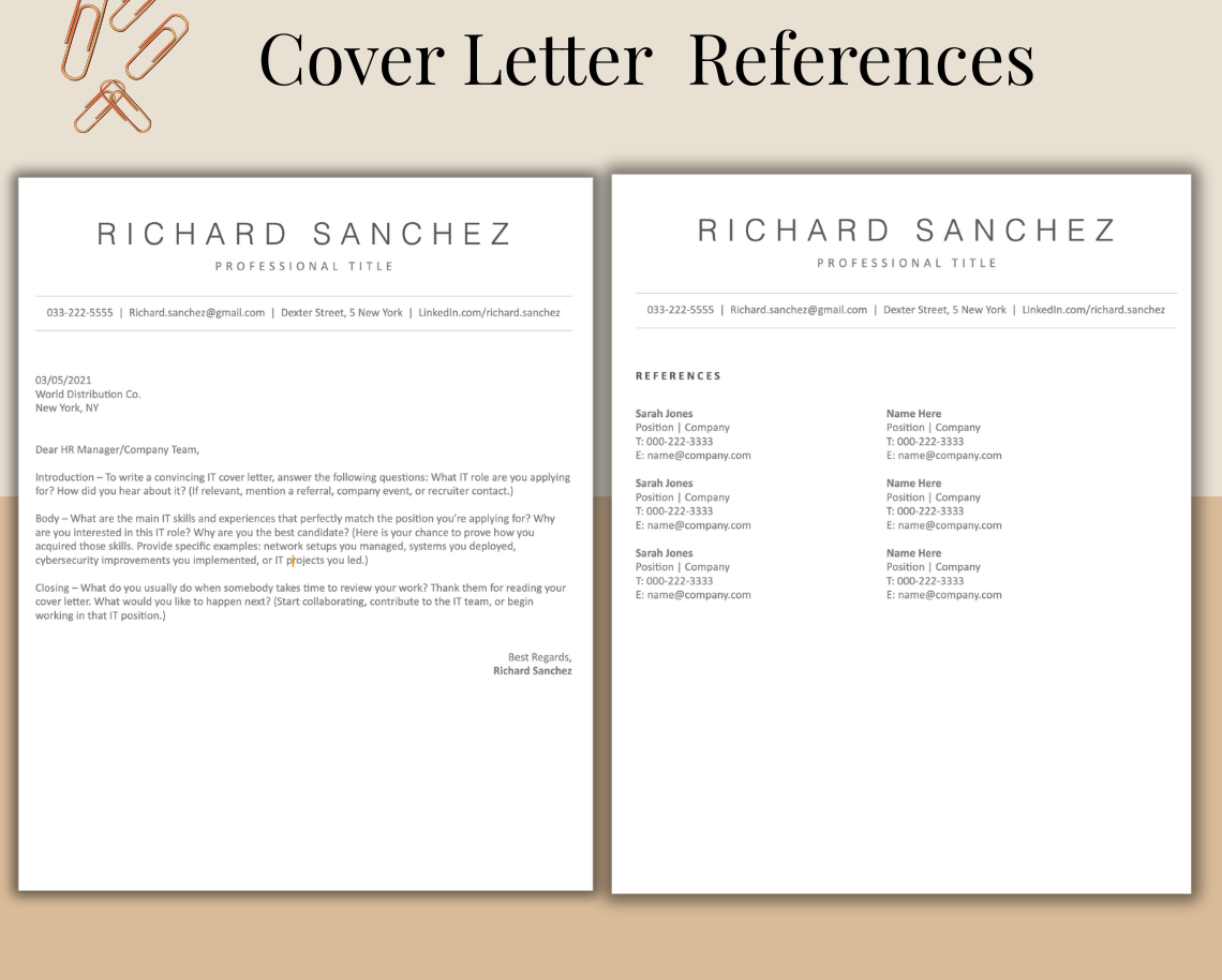  Resume Template For IT PROFESSIONAL ATS Friendly  Word, Pages, Google Docs,