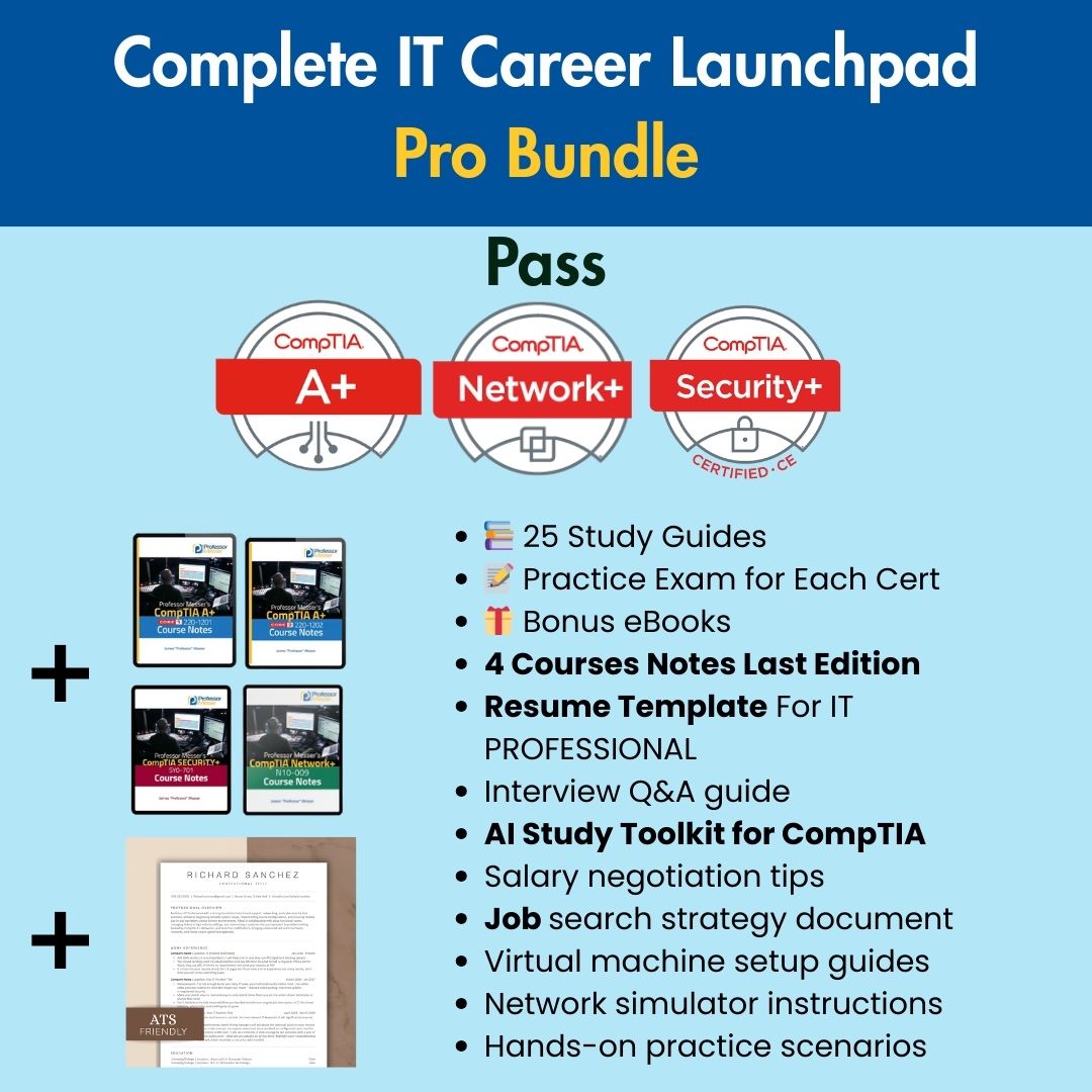 IT Career Launchpad: Pass A+ Network+ Security+