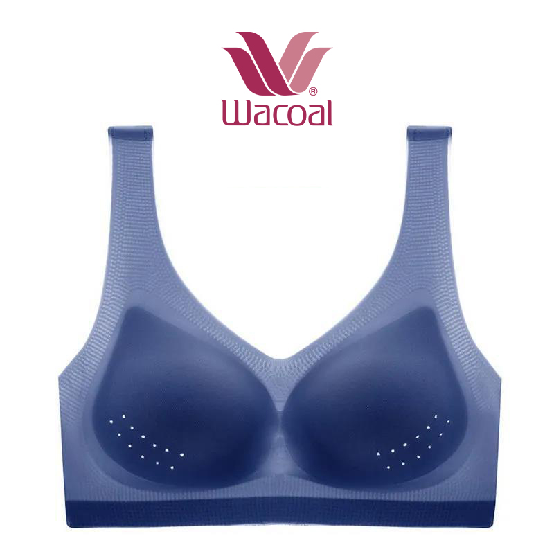 Wacoal極薄涼感シームレスブラ、通気性に優れたメッシュで、サラっと快適な肌触りを。