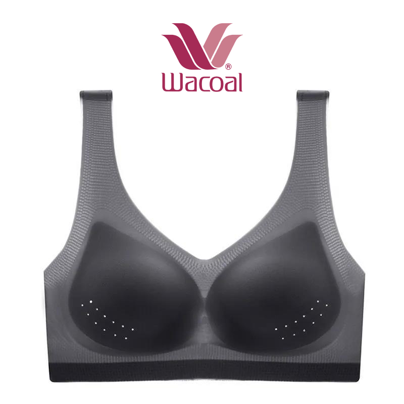 Wacoal極薄涼感シームレスブラ、通気性に優れたメッシュで、サラっと快適な肌触りを。
