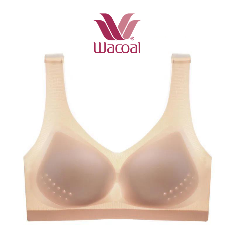 Wacoal極薄涼感シームレスブラ、通気性に優れたメッシュで、サラっと快適な肌触りを。