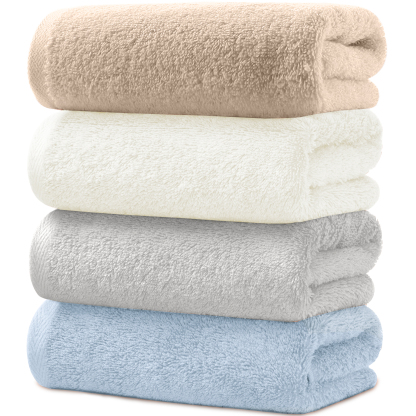 AYO バスタオル 4枚セット 4色01 ホテル仕様 ふかふか 綿100% 高吸水 耐久性 無地 毛羽落ち少ない ギフト