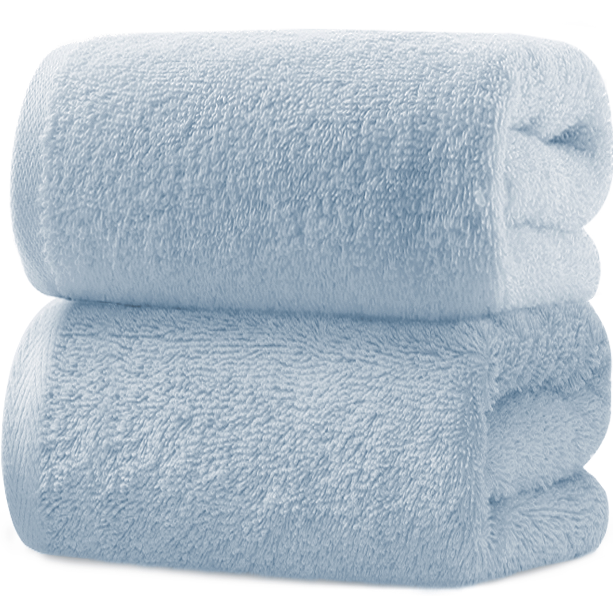 AYO バスタオル 2枚セット スカイブルー ホテル仕様 ふかふか 綿100% 高吸水 耐久性 無地 毛羽落ち少ない ギフト