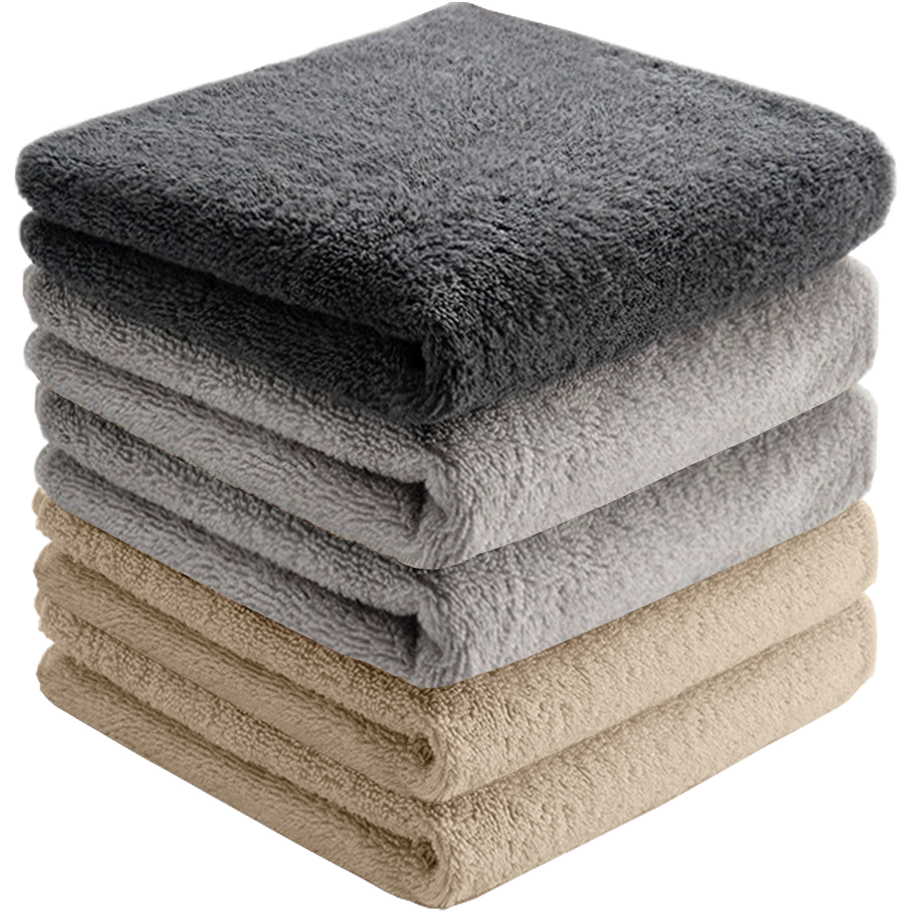 AYO フェイスタオル ホテル仕様 5枚セット 3色 ふかふか 綿100% 34×80cm 高吸水 耐久性 無地 毛羽落ち少ない ギフト