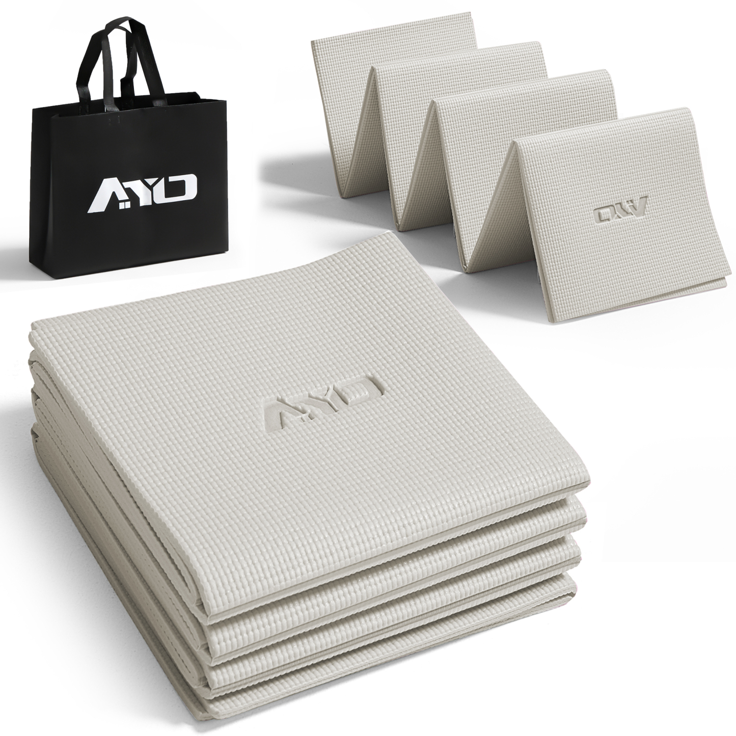 ヨガマット 折りたたみ 厚め6mmトレーニングマット AYO 幅広 軽量 人気 持ち運び便利 ヨガマットバッグ付き コンパクト(173*61cm) ストレッチ フィットネス ピラティス 旅行用