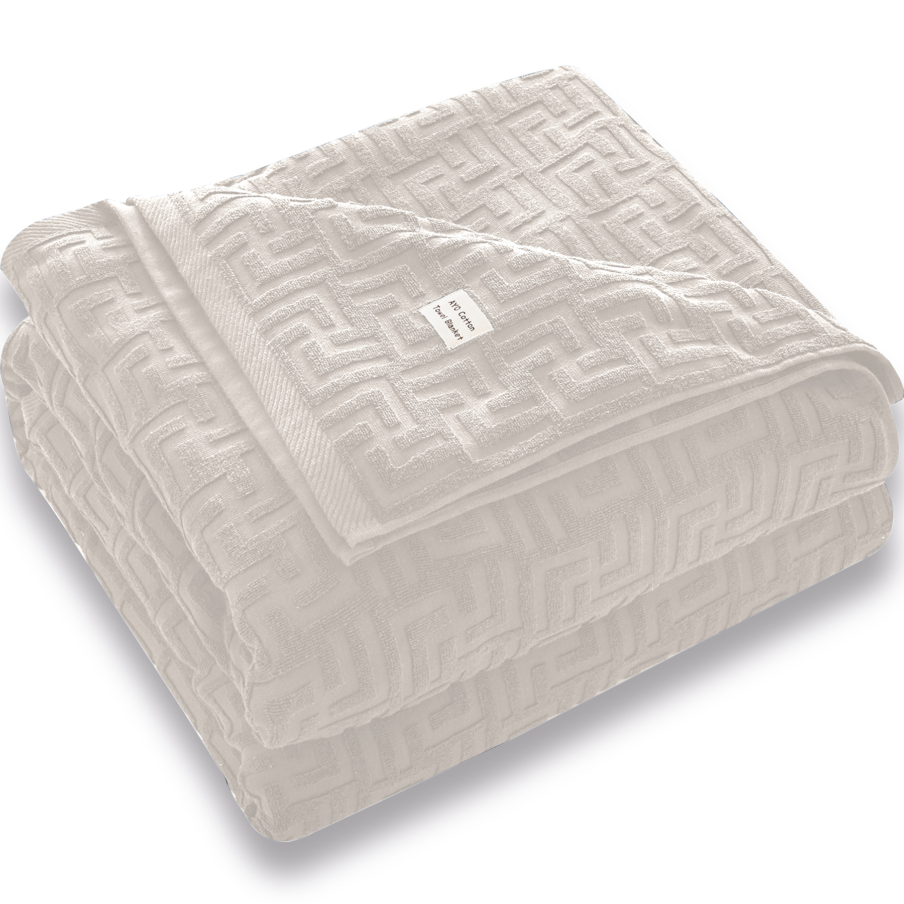 AYO タオルケット シングル ブランケット 綿100% コットン おしゃれ エアーケット キルトケット 速乾 抗菌 肌掛け 軽量 柔らかく肌触り 毛玉が出ない 毛布 オールシーズン 夏用 ソファー用 丸洗いOK 吸湿速乾（ベージュ，140*190cm）