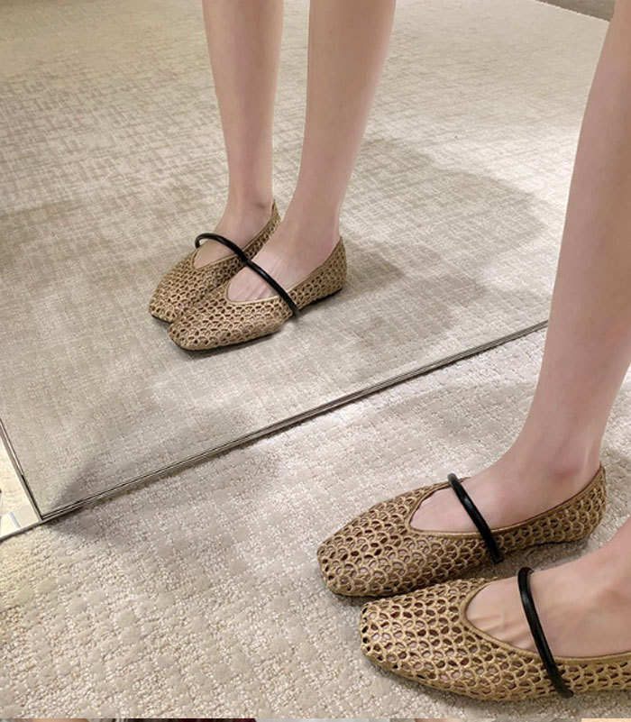 サンダル メッシュ パンプス レディース ぺたんこ フラット ペタンコ ストラップ シューズ 透かし 夏コーデサンダル スリッパ サマー 夏 春 靴 軽い 柔らかい 歩きやすい 疲れにくい 痛くない 大人 上品 パーティ ビーチ お出かけ