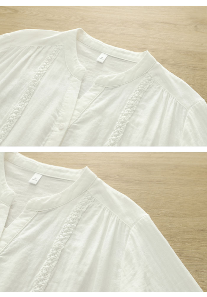 シャツ ブラウス レディース コットン100% 夏 ダブルガーゼ レース 五分袖 Vネック aライン tシャツ 大きいサイズ ゆったり きれいめ カジュアル 大人 おしゃれ 無地 体型カバー 着痩せ ナチュラル シンプル 送料無料 大人可愛い