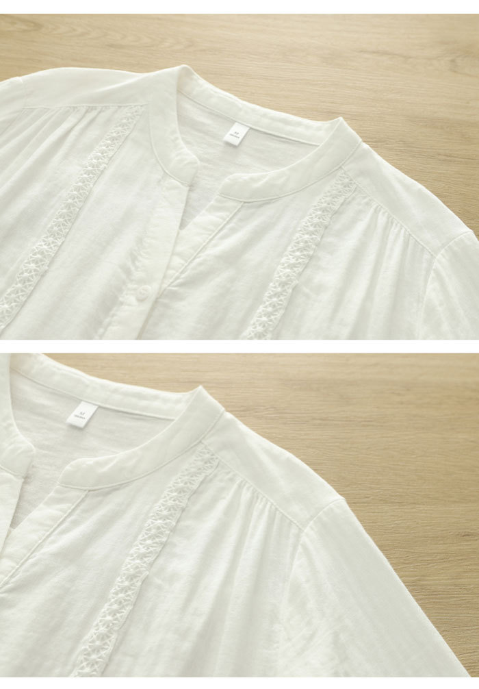シャツ ブラウス レディース コットン100% 夏 ダブルガーゼ レース 五分袖 Vネック aライン tシャツ 大きいサイズ ゆったり きれいめ カジュアル 大人 おしゃれ 無地 体型カバー 着痩せ ナチュラル シンプル 送料無料 大人可愛い