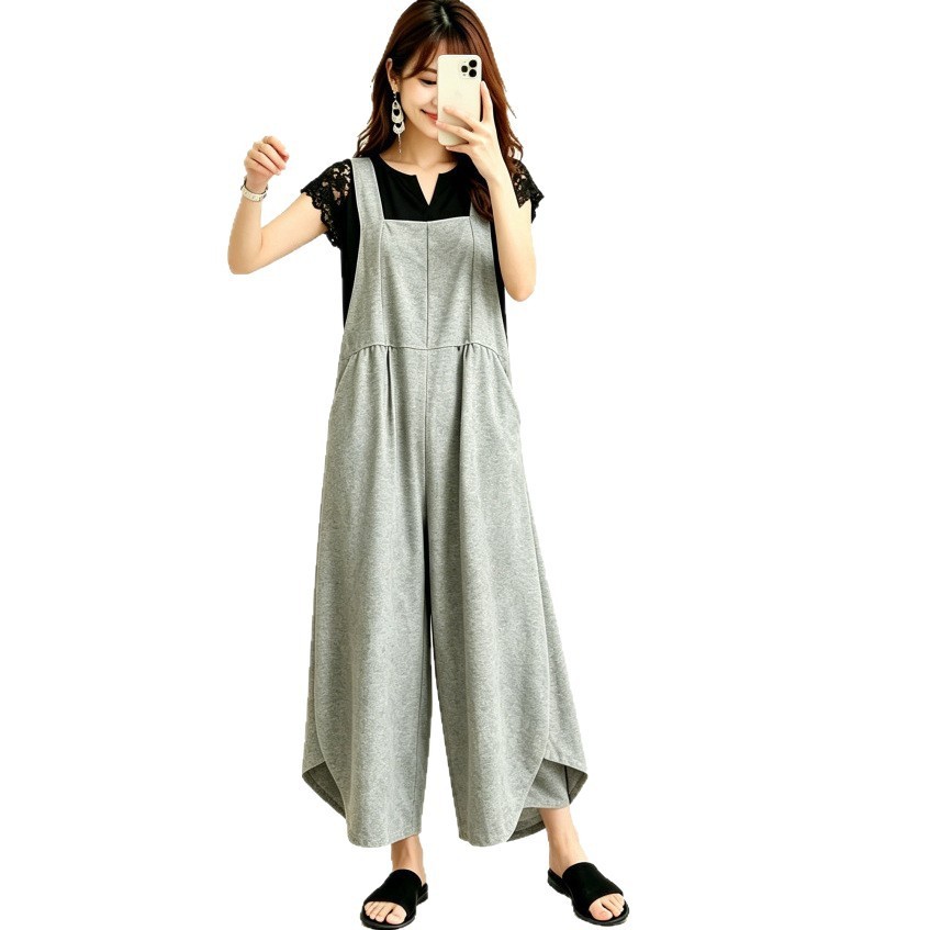 オールインワン サロペット レディース バルーンパンツ ノースリーブ キャミソール ワイドパンツ きれいめ 大きいサイズ 無地 オーバーオール ロング ワイド シンプル ポケット 楽ちん カジュアル 体型カバー 春夏 きれいめ ゆったり 送料無料